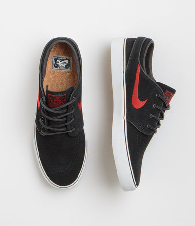 Nike SB Janoski OG+ Shoes - Black / University Red - Black - Summit White