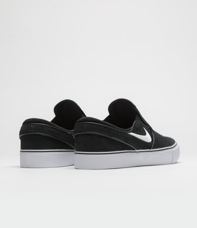 Nike SB Janoski+ Slip Shoes - Black / White - Black - Black