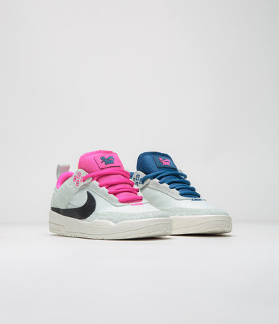 Nike SB Kids Day One Shoes - Sail / Black - Barely Green - Fierce Pink