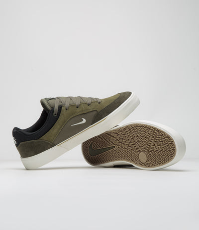 Nike SB Malor Shoes - Medium Olive / Sail - Cargo Khaki - Black