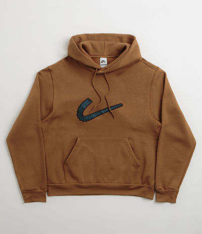 Nike SB N Swoosh Hoodie - Light British Tan / White