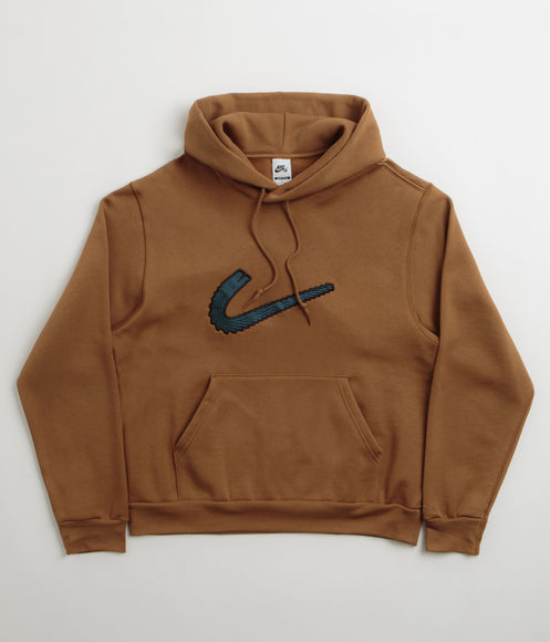 Nike SB N Swoosh Hoodie - Light British Tan / White