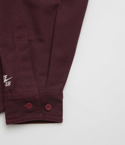 Nike SB New Essential Woven Shirt - Burgundy Crush / Platinum Violet