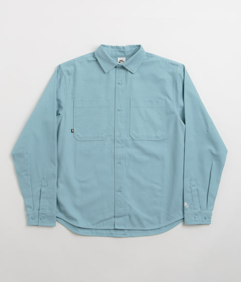 Nike SB New Essential Woven Shirt - Denim Turquoise / White