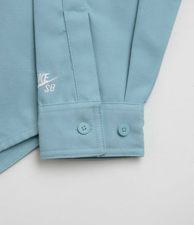 Nike SB New Essential Woven Shirt - Denim Turquoise / White