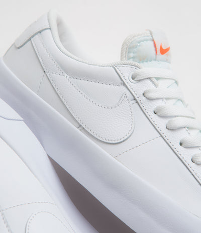 Nike SB Orange Label Blazer Low Pro GT Shoes - White / White - White - White