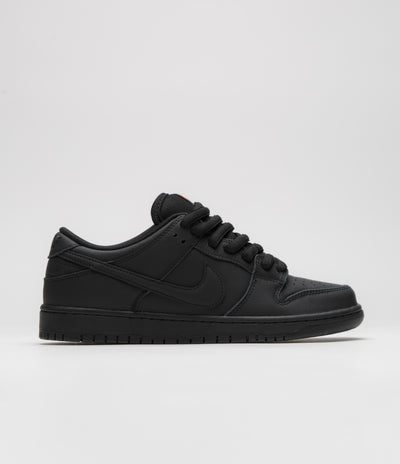 Nike SB Orange Label Dunk Low Pro Shoes - Black / Black - Black - Black