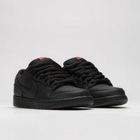 Nike SB Orange Label Dunk Low Pro Shoes - Black / Black - Black - Black thumbnail