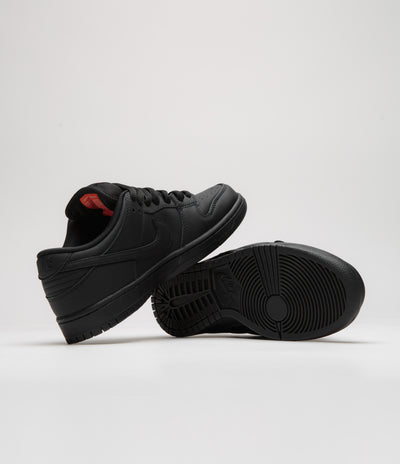 Nike SB Orange Label Dunk Low Pro Shoes - Black / Black - Black - Black