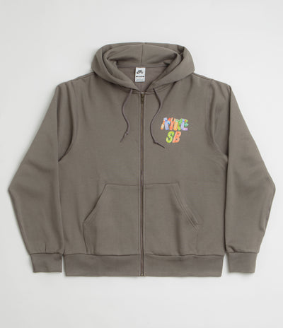 Nike SB Pool Airs Full Zip Hoodie - Cave Stone / White