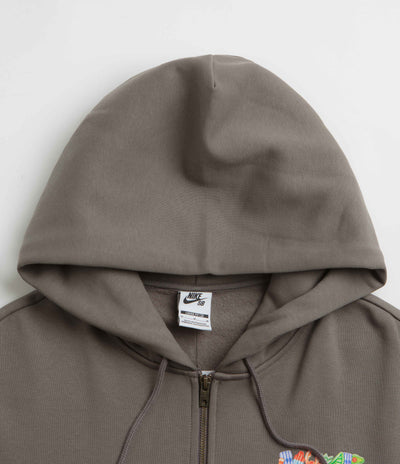 Nike SB Pool Airs Full Zip Hoodie - Cave Stone / White