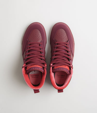 Nike SB React Leo Premium Shoes - Dark Beetroot / Dark Beetroot - Team Red