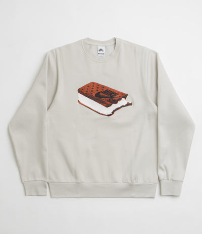 Nike SB Slider Crewneck Sweatshirt - Light Bone / White