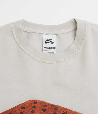 Nike SB Slider Crewneck Sweatshirt - Light Bone / White