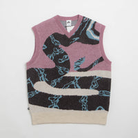 Nike SB Snake Sweater Vest - Plum Dust / Light Orewood Brown / Black thumbnail