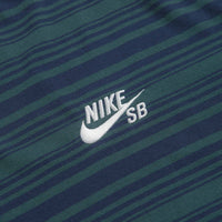 Nike SB Stripe Long Sleeve T-Shirt - Midnight Navy / Deep Jungle thumbnail