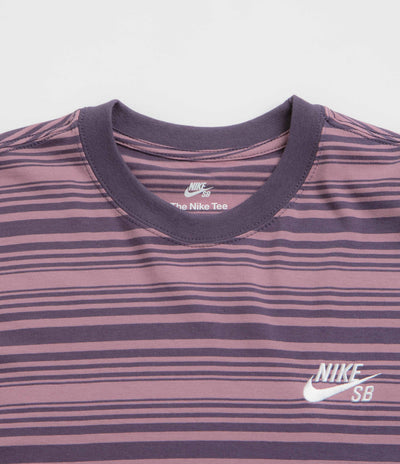 Nike SB Striped T-Shirt - Plum Dust