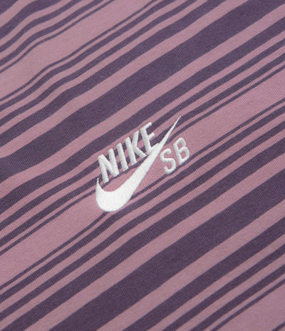 Nike SB Striped T-Shirt - Plum Dust