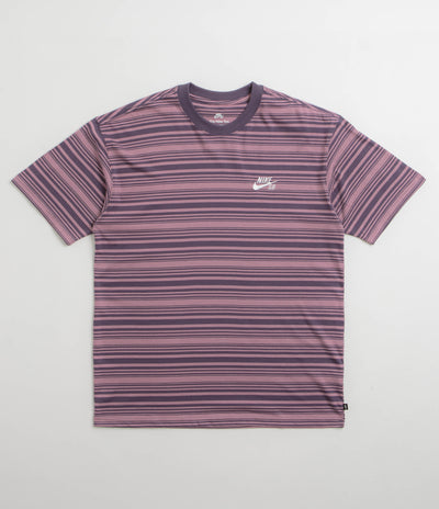 Nike SB Striped T-Shirt - Plum Dust