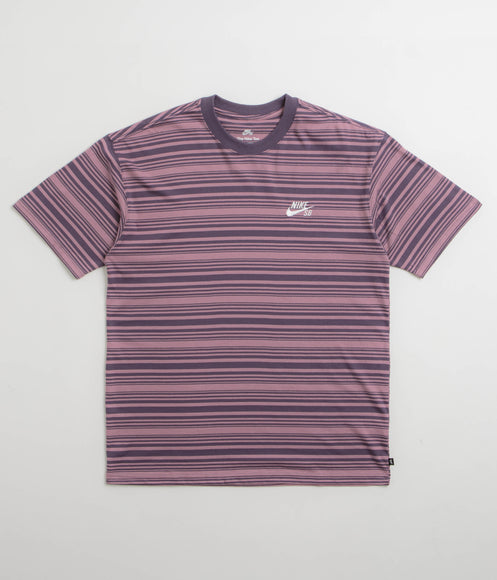 Nike SB Striped T-Shirt - Plum Dust