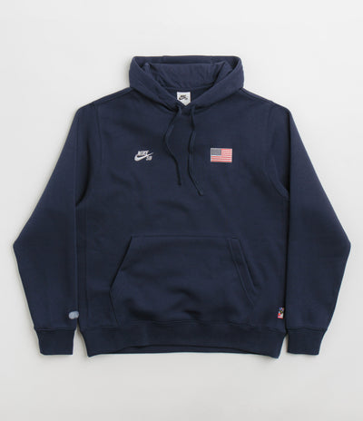 Nike SB Team USA Hoodie - Obsidian / White