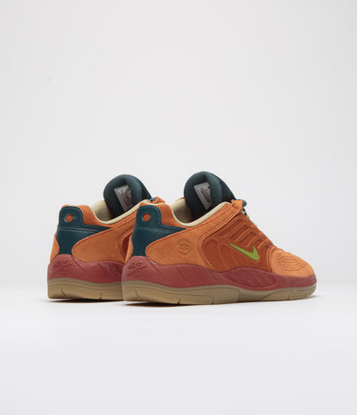 Nike SB Vertebrae TE Shoes - Dark Russet / Pear - Desert Orange