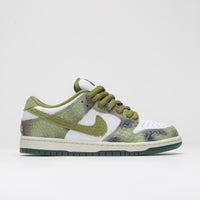 Nike SB x Alexis Sablone Dunk Low Pro 'Chameleon' Shoes - Oil Green / Desert Moss - White thumbnail