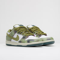 Nike SB x Alexis Sablone Dunk Low Pro 'Chameleon' Shoes - Oil Green / Desert Moss - White thumbnail