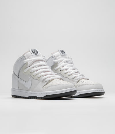 Nike SB x Antihero Dunk High Shoes - White / White - Black