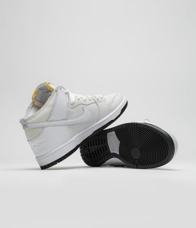 Nike SB x Antihero Dunk High Shoes - White / White - Black