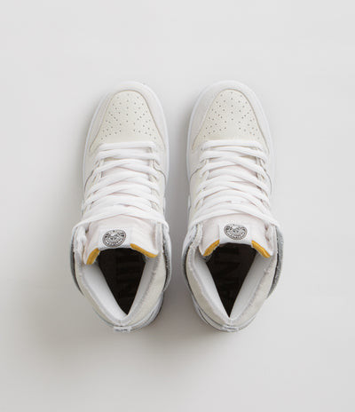 Nike SB x Antihero Dunk High Shoes - White / White - Black