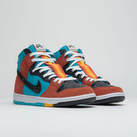 Nike SB x Di'Orr Greenwood Dunk High Decon Shoes - Turquoise Blue / Black - Rugged Orange thumbnail