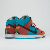 Nike SB x Di'Orr Greenwood Dunk High Decon Shoes - Turquoise Blue / Black - Rugged Orange thumbnail