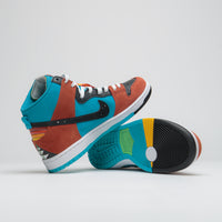 Nike SB x Di'Orr Greenwood Dunk High Decon Shoes - Turquoise Blue / Black - Rugged Orange thumbnail