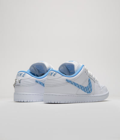 Nike SB x Nicole Hause Dunk Low Shoes - White / University Blue / White / Midnight Navy / Pure Platinum