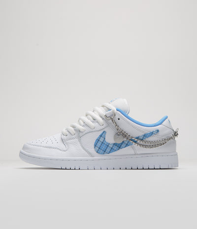 Nike SB x Nicole Hause Dunk Low Shoes - White / University Blue / White / Midnight Navy / Pure Platinum