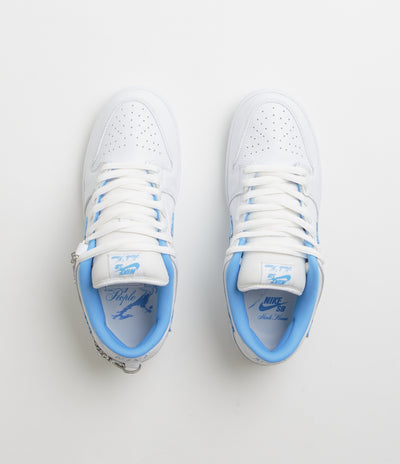 Nike SB x Nicole Hause Dunk Low Shoes - White / University Blue / White / Midnight Navy / Pure Platinum