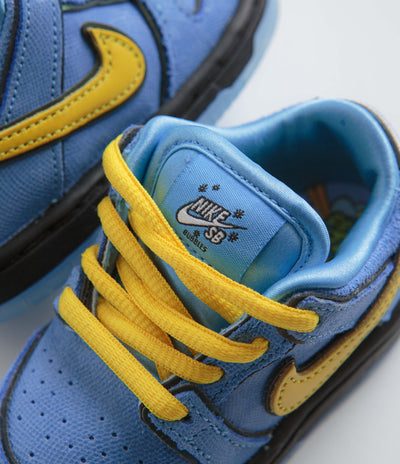 Nike SB x Powerpuff Girls Dunk Low Pro 'Bubbles' (Toddler) Shoes - University Blue / Tour Yellow