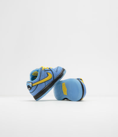 Nike SB x Powerpuff Girls Dunk Low Pro 'Bubbles' (Toddler) Shoes - University Blue / Tour Yellow