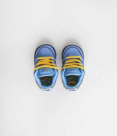 Nike SB x Powerpuff Girls Dunk Low Pro 'Bubbles' (Toddler) Shoes - University Blue / Tour Yellow