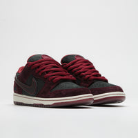 Nike SB x RIOT Skateshop Dunk Low Pro Shoes - Mahogany / Dark Beetroot - Team Red - Sail thumbnail