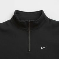 Nike Solo Swoosh 1/4 Zip Sweatshirt - Black / White thumbnail