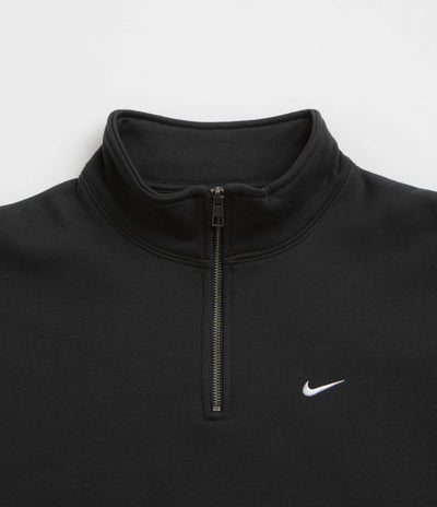 Nike Solo Swoosh 1/4 Zip Sweatshirt - Black / White