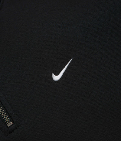 Nike Solo Swoosh 1/4 Zip Sweatshirt - Black / White