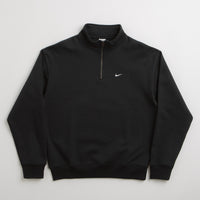 Nike Solo Swoosh 1/4 Zip Sweatshirt - Black / White thumbnail