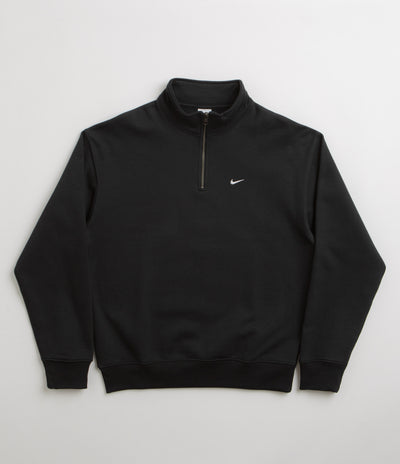 Nike Solo Swoosh 1/4 Zip Sweatshirt - Black / White