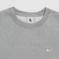 Nike Solo Swoosh Crewneck Sweatshirt - Dark Grey Heather / White thumbnail