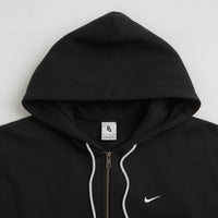 Nike Solo Swoosh Full Zip Hoodie - Black / White thumbnail