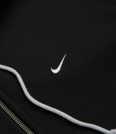 Nike Solo Swoosh Full Zip Hoodie - Black / White