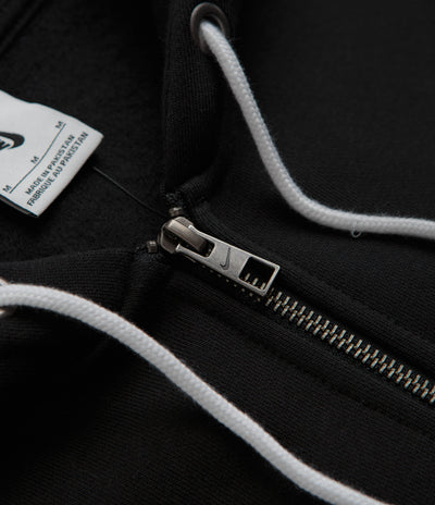 Nike Solo Swoosh Full Zip Hoodie - Black / White